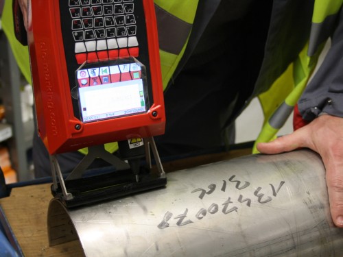 engraving with portable dot marker
